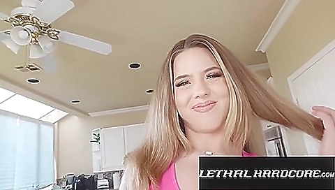 Sexy young blonde take outfits