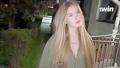 Horny blonde takes a hard cock when she is