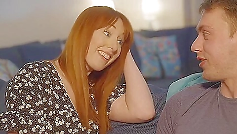 Blonde girl shows her boyfriend